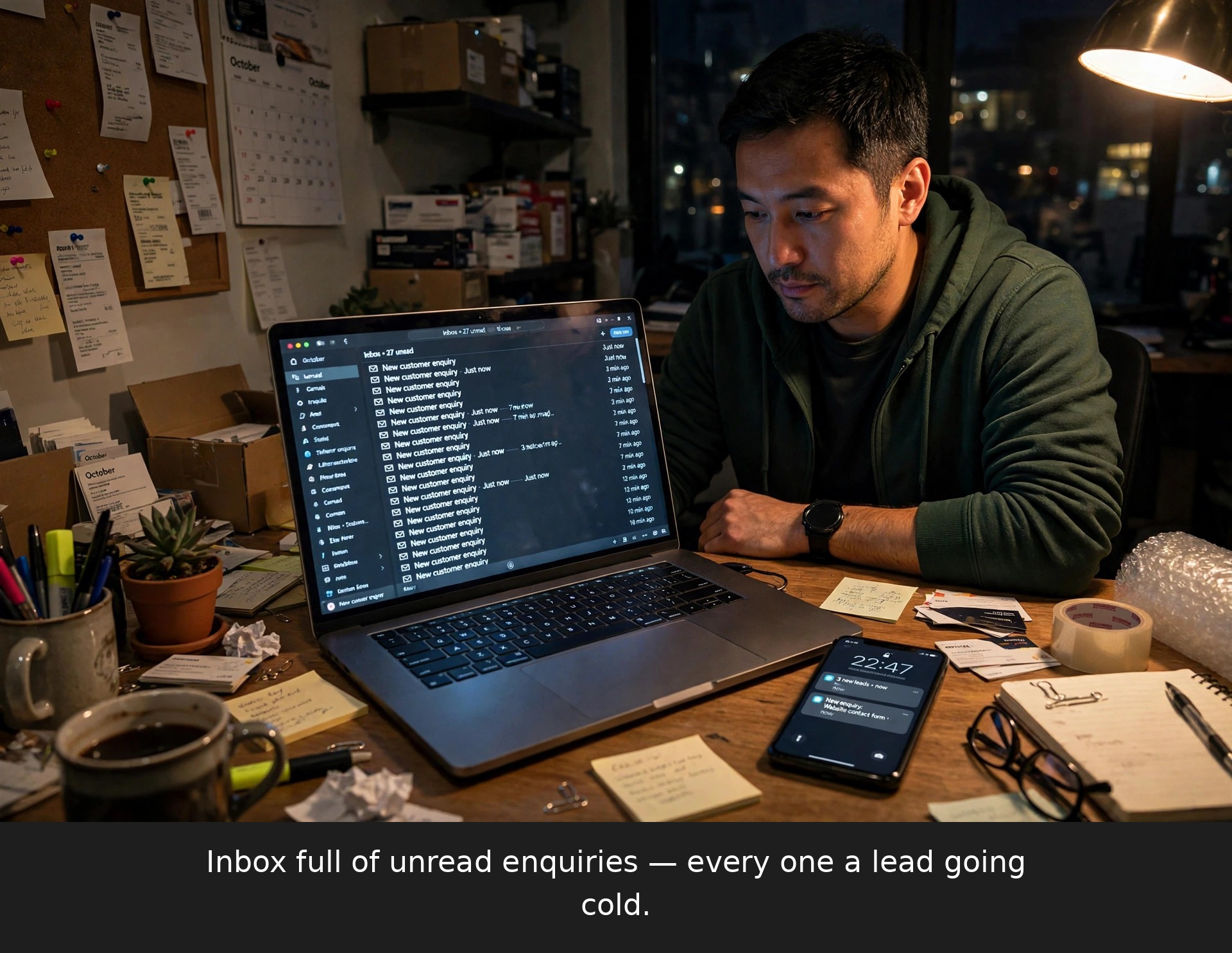 Business leads flowing automatically into a CRM dashboard
